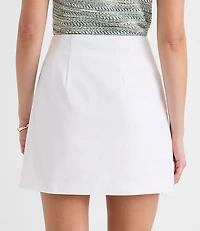 Cotton Linen Mariner Mini Skirt