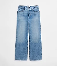 Rivete Petite High Rise Wide Leg Jeans Light Wash
