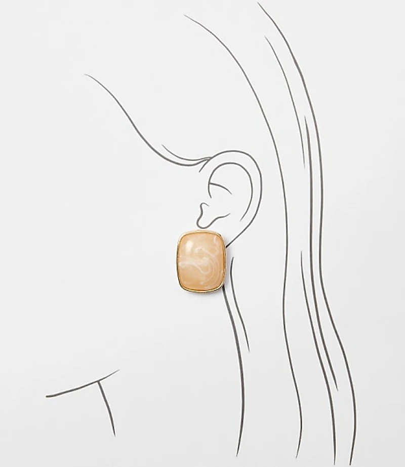 Marbleized Statement Stud Earrings