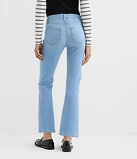 Rivete Petite Mid Rise Kick Crop Jeans Vintage Light Wash
