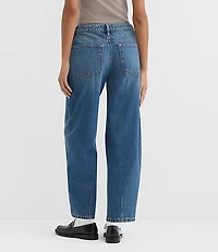 Rivete Tall Curvy Mid Rise Barrel Jeans Echo Wash