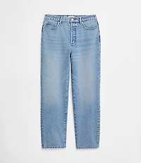 Rivete Tall Curvy High Rise Straight Jeans Vintage Mid Wash
