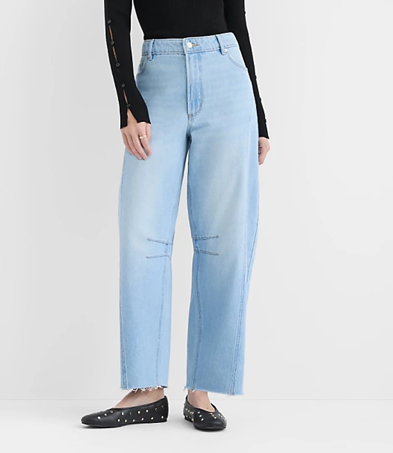 Rivete Petite Fresh Cut Horseshoe Jeans Haze Wash