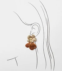 Floral Resin Statement Earrings