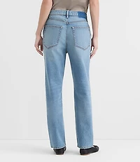 Rivete Tall Curvy High Rise Straight Jeans Aura Wash