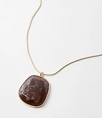 Marbleized Pull Tie Pendant Necklace
