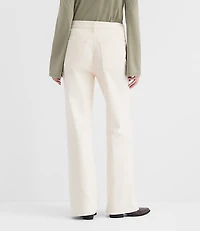 Rivete Tall Curvy High Rise Wide Leg Jeans Ivory