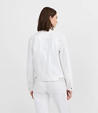 Petite Denim Trucker Jacket White