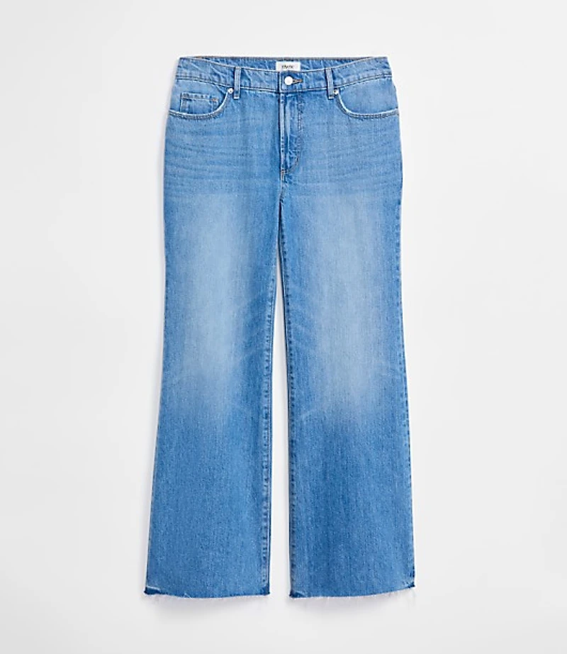 Rivete Tall Curvy Fresh Cut Mid Rise Loose Flare Jeans Light Wash