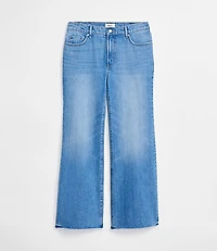 Rivete Tall Curvy Fresh Cut Mid Rise Loose Flare Jeans Light Wash