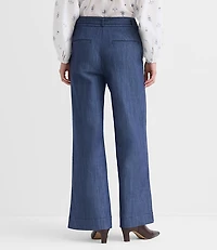 Curvy Belted Palmer Wide Leg Pants Refined Denim