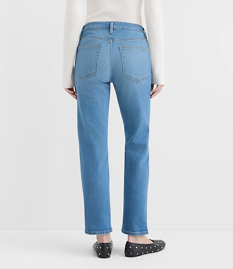 Rivete Tall Curvy Mid Rise Slim Jeans Vintage Wash