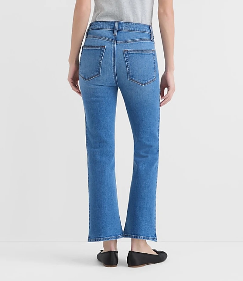 Rivete Tall High Rise Kick Crop Jeans Vintage Mid Wash