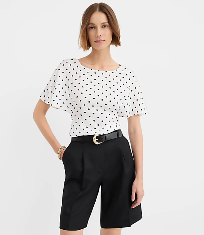 Petite Bermuda Shorts Linen Blend