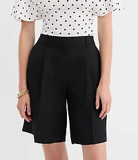 Petite Bermuda Shorts Linen Blend