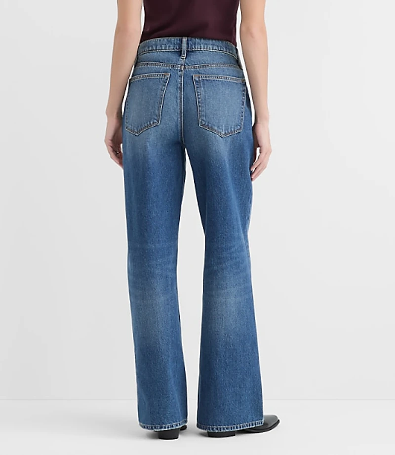 Rivete Tall Curvy High Rise Wide Leg Jeans Echo Wash