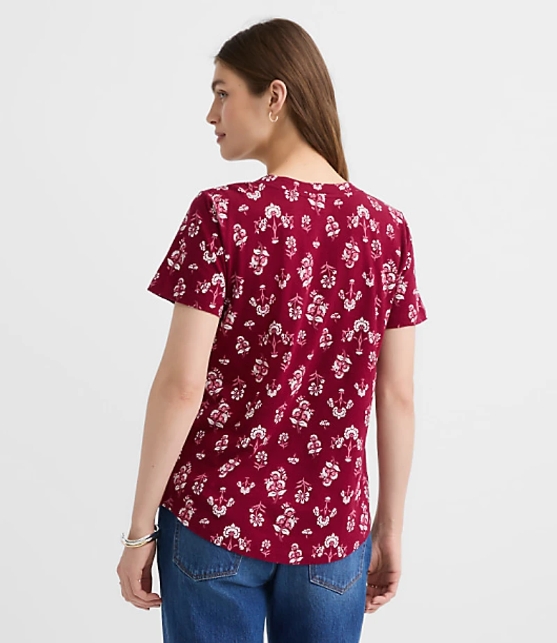 Floral Everyday V-Neck Tee