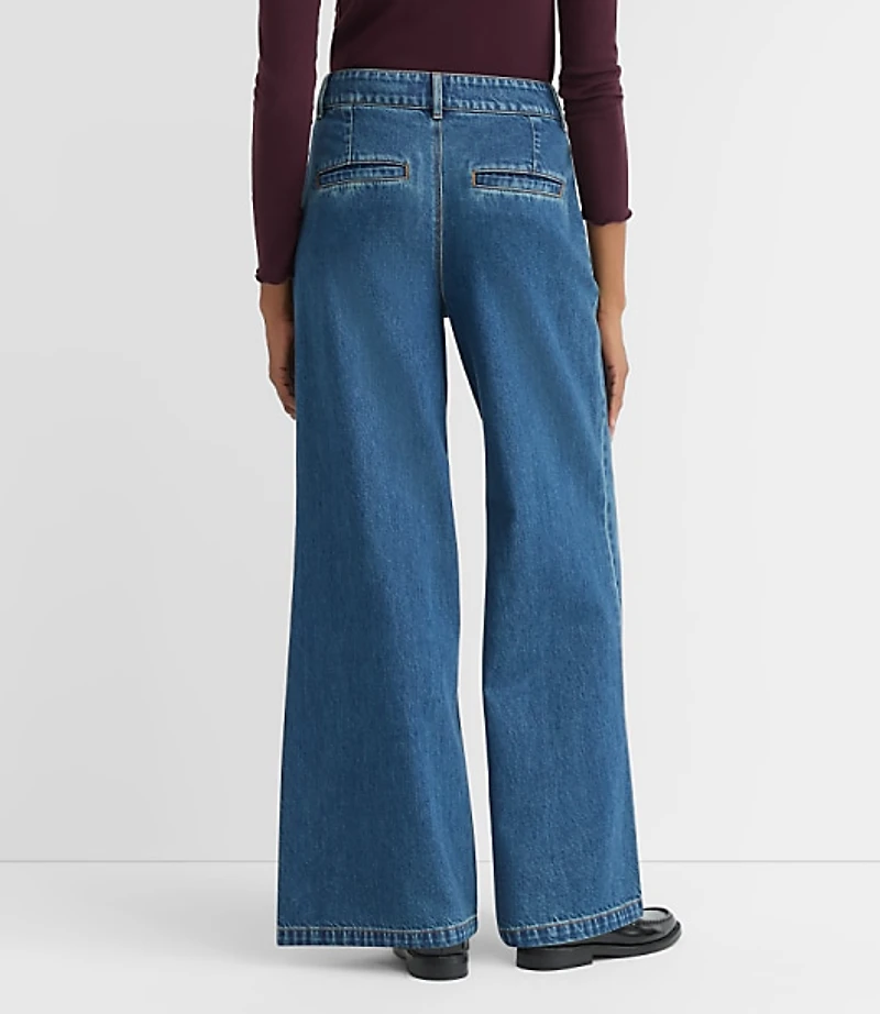 Tall Curvy High Rise Trouser Jeans Vintage Mid Wash