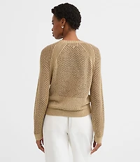 Metallic Mesh Stitch Sweater