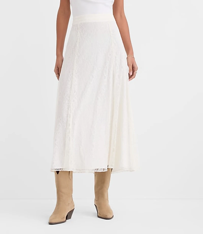 Floral Lace Maxi Skirt
