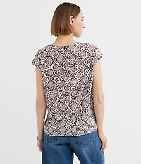 Snake Print Modern Wedge Tee