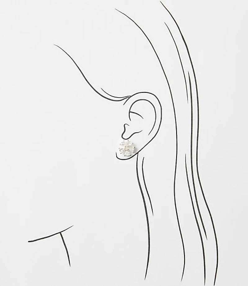 Sparkle Flower Stud Earrings