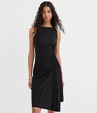 Petite Ruched Halter Mini Dress