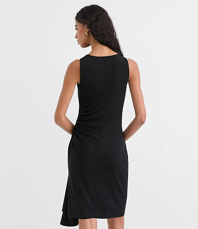 Petite Ruched Halter Mini Dress