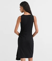 Petite Ruched Halter Mini Dress