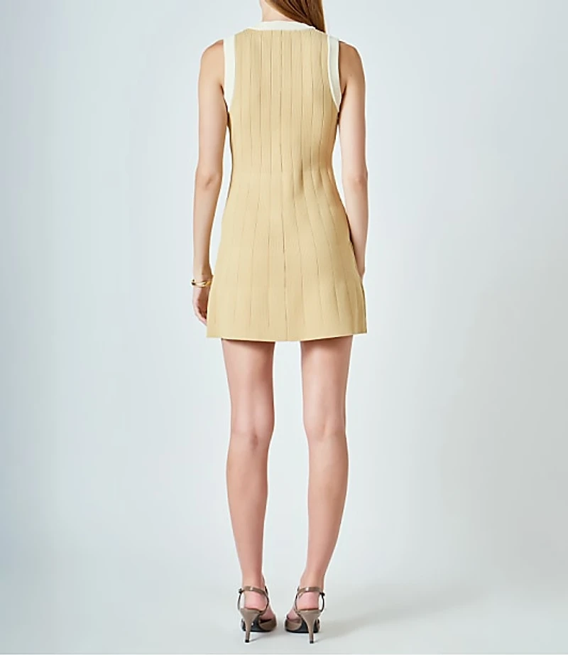 English Factory Contrast Knit Mini Dress