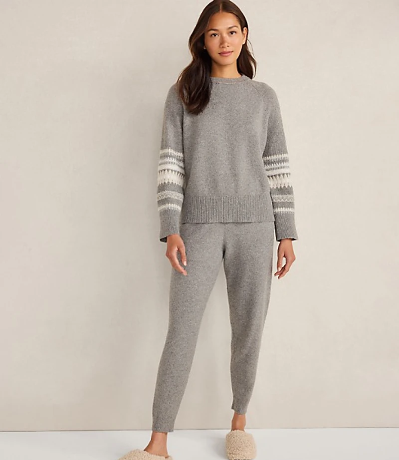 Haven Well Within Organic Cotton Blend Nostalgic Fair Isle Crewneck Sweater