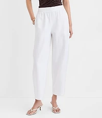 Pull On Barrel Pants in Linen Cotton