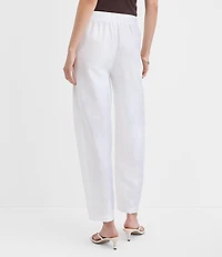 Pull On Barrel Pants in Linen Cotton
