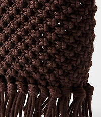 Metallic Fringe Macrame Bag