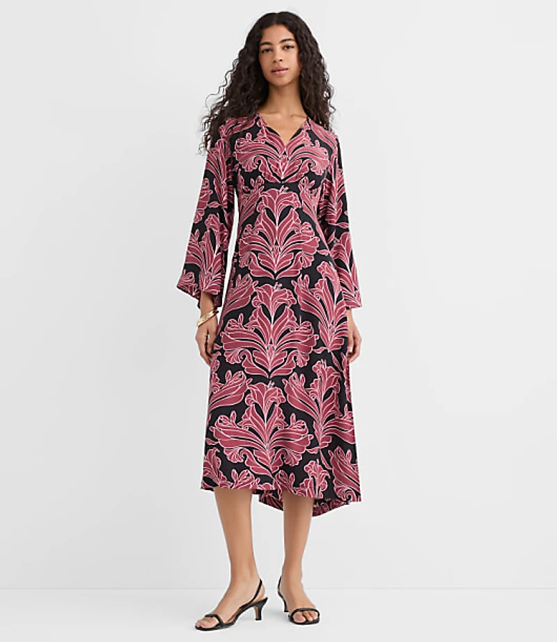 Floral Caftan Midi Dress