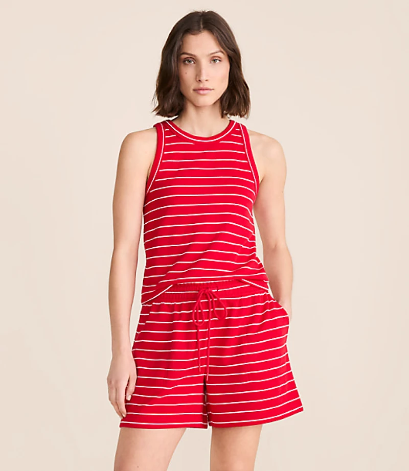 Petite Lou & Grey Striped Terrysoft Tank Top