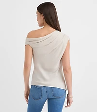 Petite Gathered One Shoulder Top