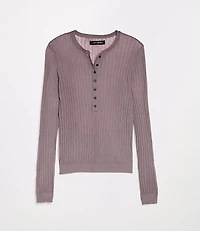 LOFT Versa Ribbed Henley Sweater