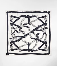 Ribbon Print Square Scarf