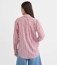 Striped Everyday Oversized Pocket Shirt