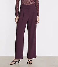 LOFT Versa Crepe Drape Pleated Wide Leg Pants