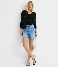 Dotted Modern Crew Neck Cardigan