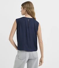 Shirred Wedge Top