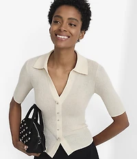 Button Polo Sweater