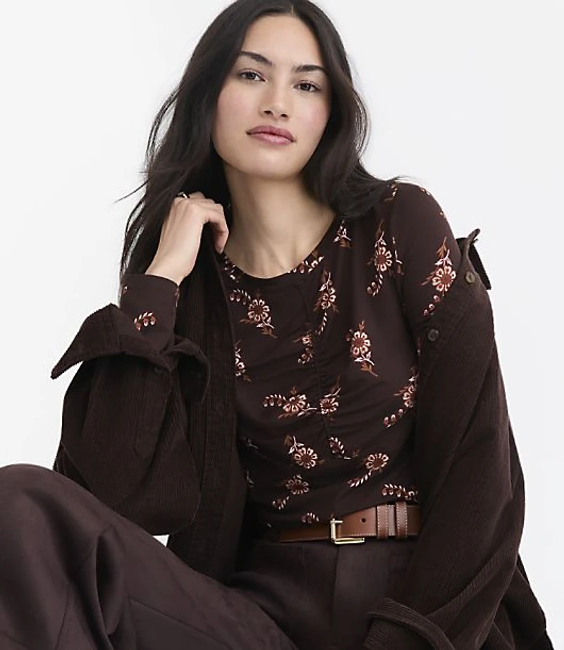 Floral Ruched Top