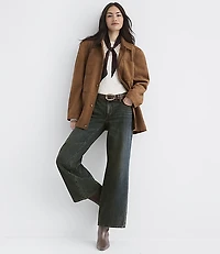 Faux Suede Oversized Jacket