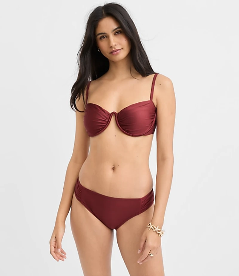 LOFT Beach Ruched Underwire Bikini Top
