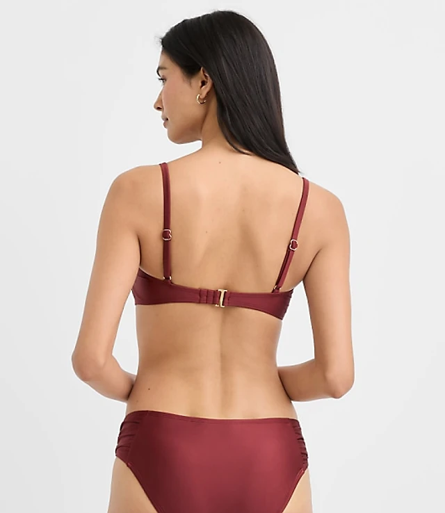 LOFT Beach Ruched Underwire Bikini Top