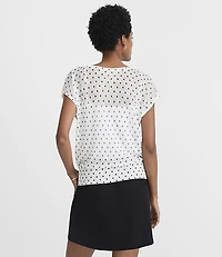 Dotted Relaxed Wedge Sweater Tee