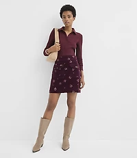 Pointelle Ribbed Polo Top